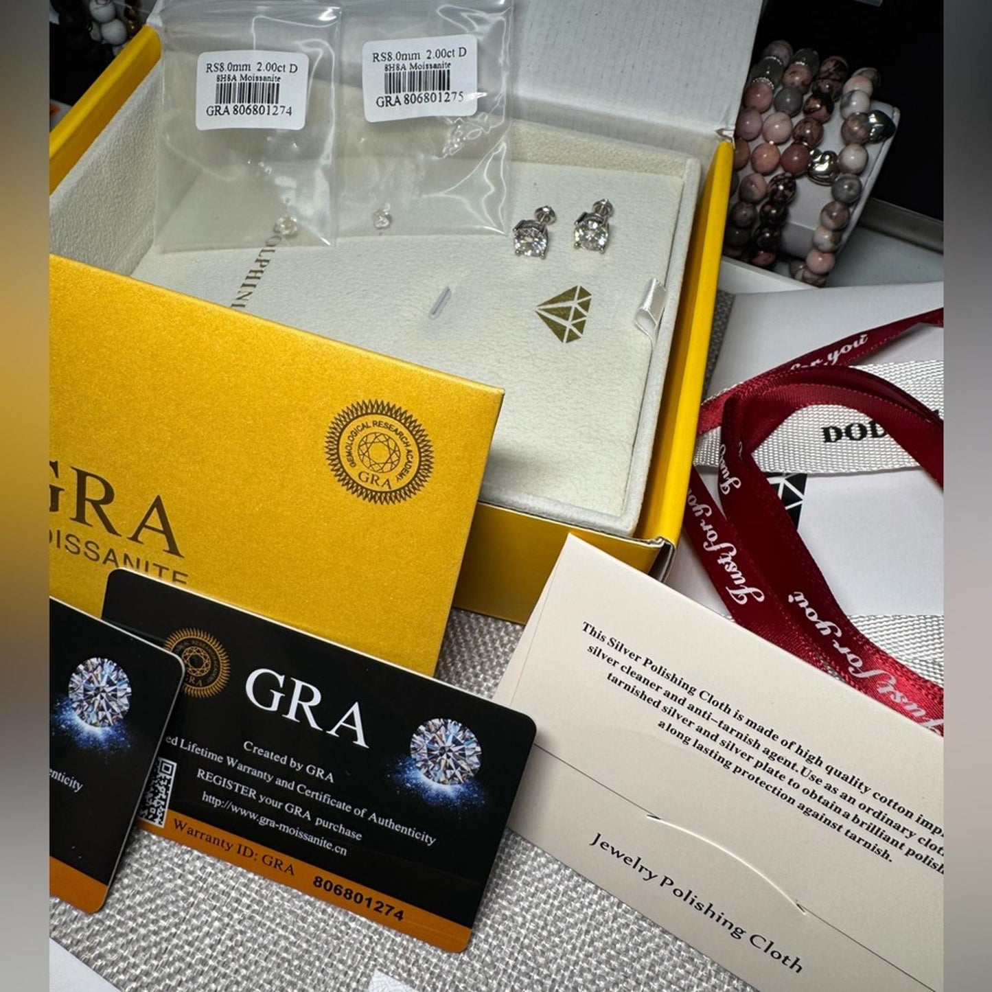 4.00 carat Moissanite 925 Sterling Silver Stud Earrings