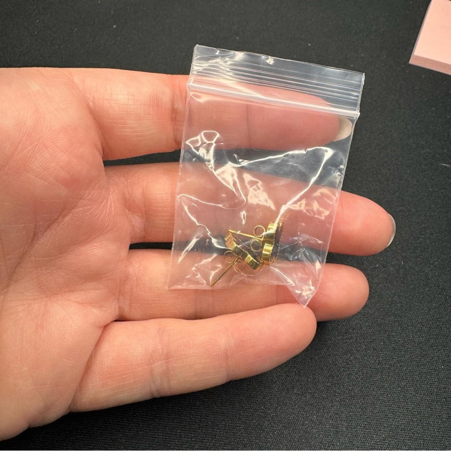 Gold Stainless Steel Clover Stud Post Earrings