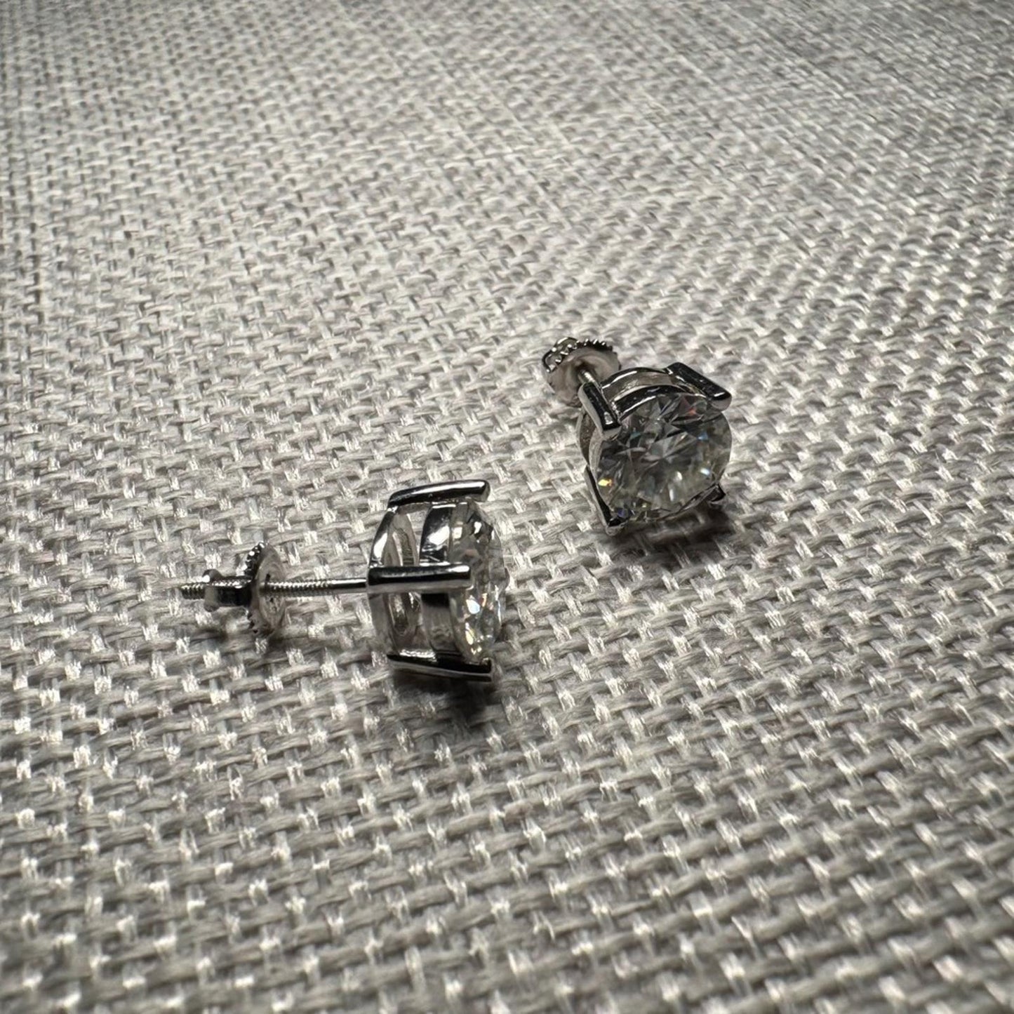 4.00 carat Moissanite 925 Sterling Silver Stud Earrings