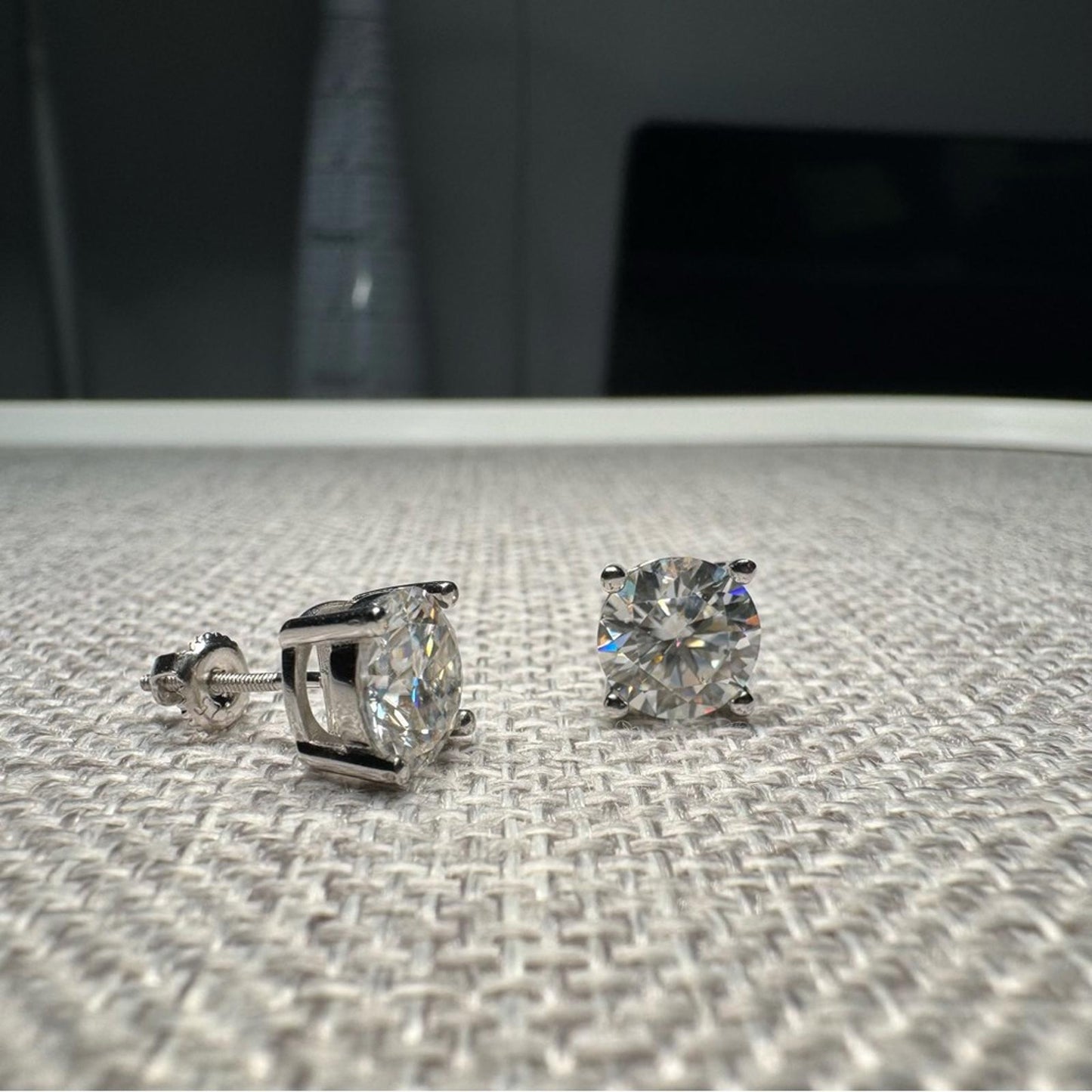 4.00 carat Moissanite 925 Sterling Silver Stud Earrings