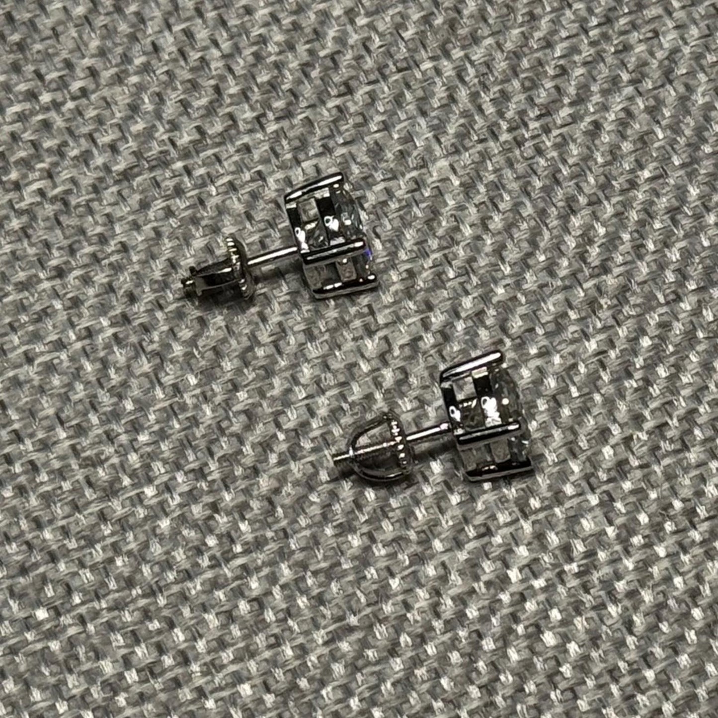 3.00 carat Moissanite 925 Sterling Silver Stud Earrings with Screw Backs