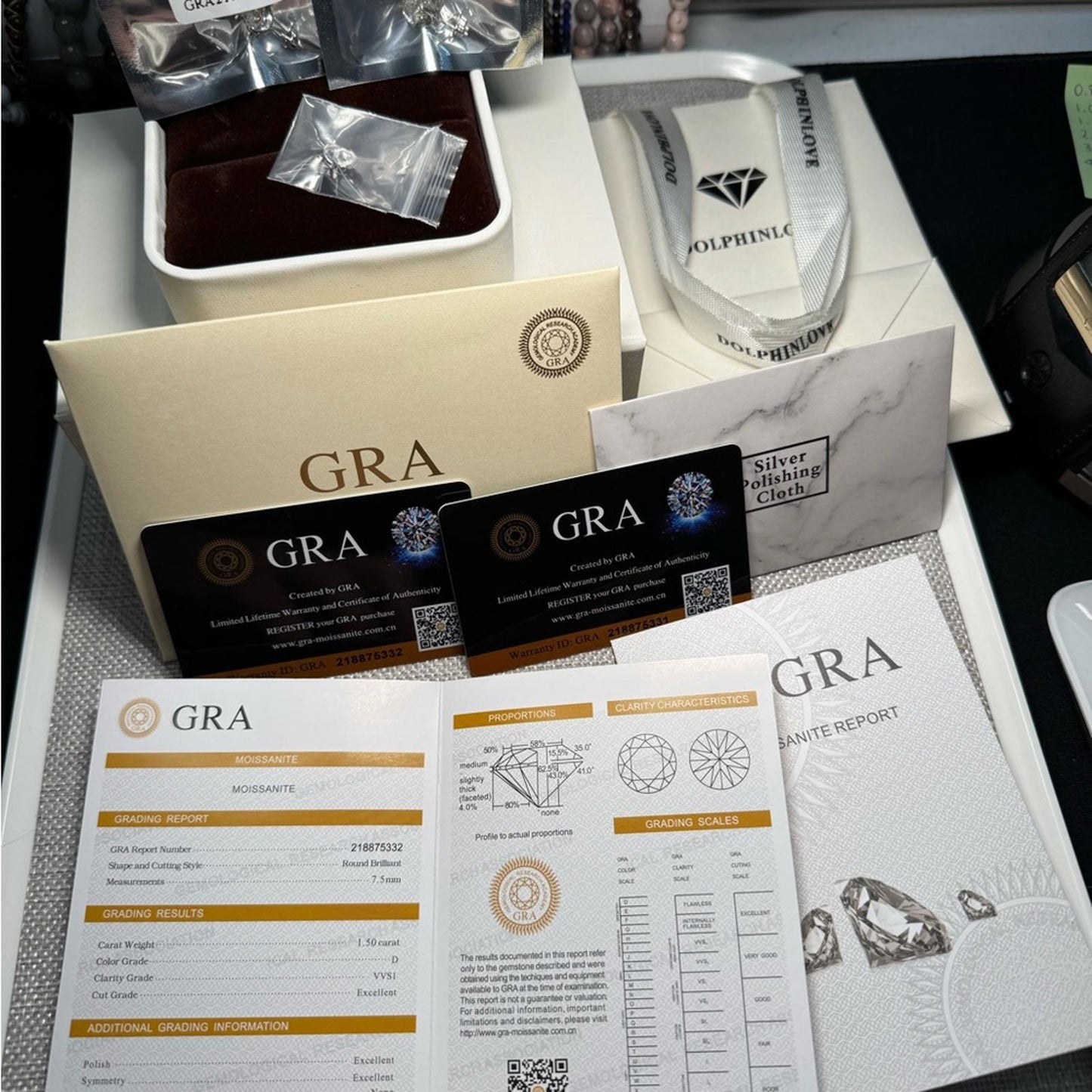 3.00 carat Moissanite 925 Sterling Silver Stud Earrings with Screw Backs