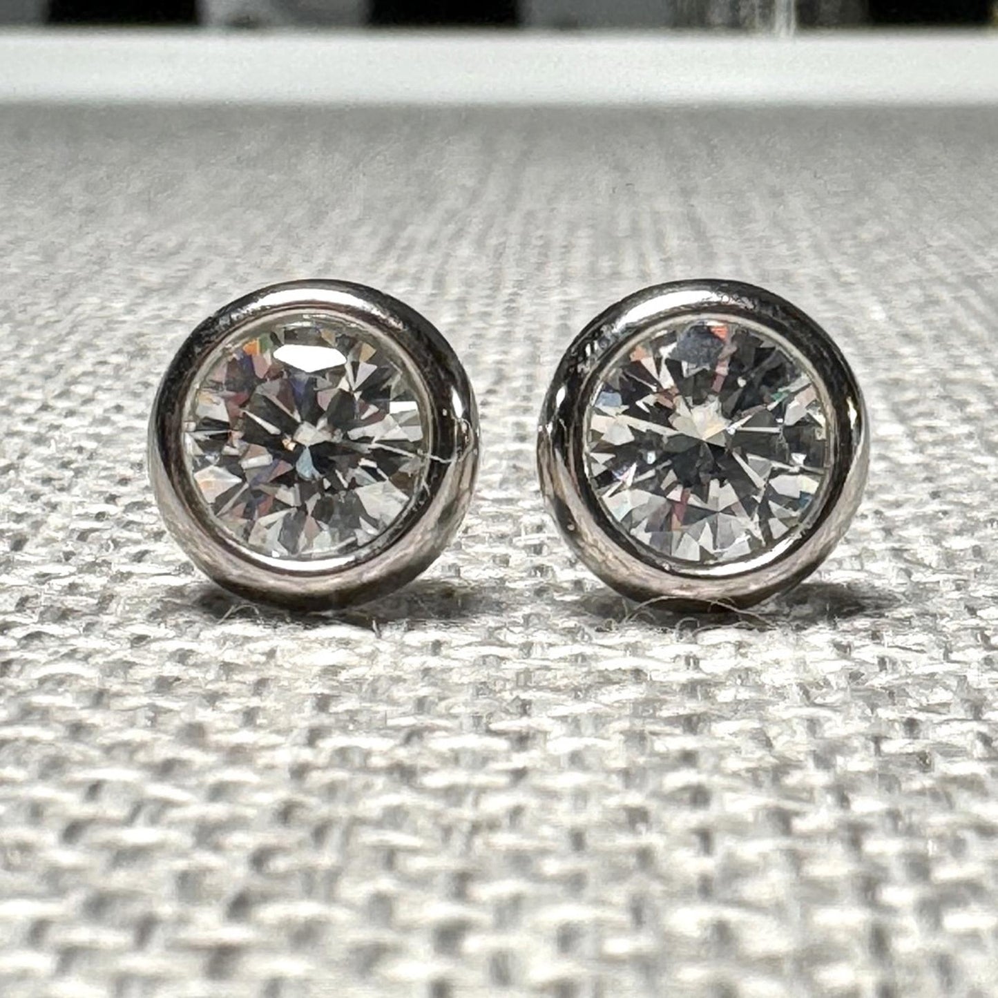 2.00 carat Moissanite 925 Sterling Silver Stud Earrings with Screw Backs