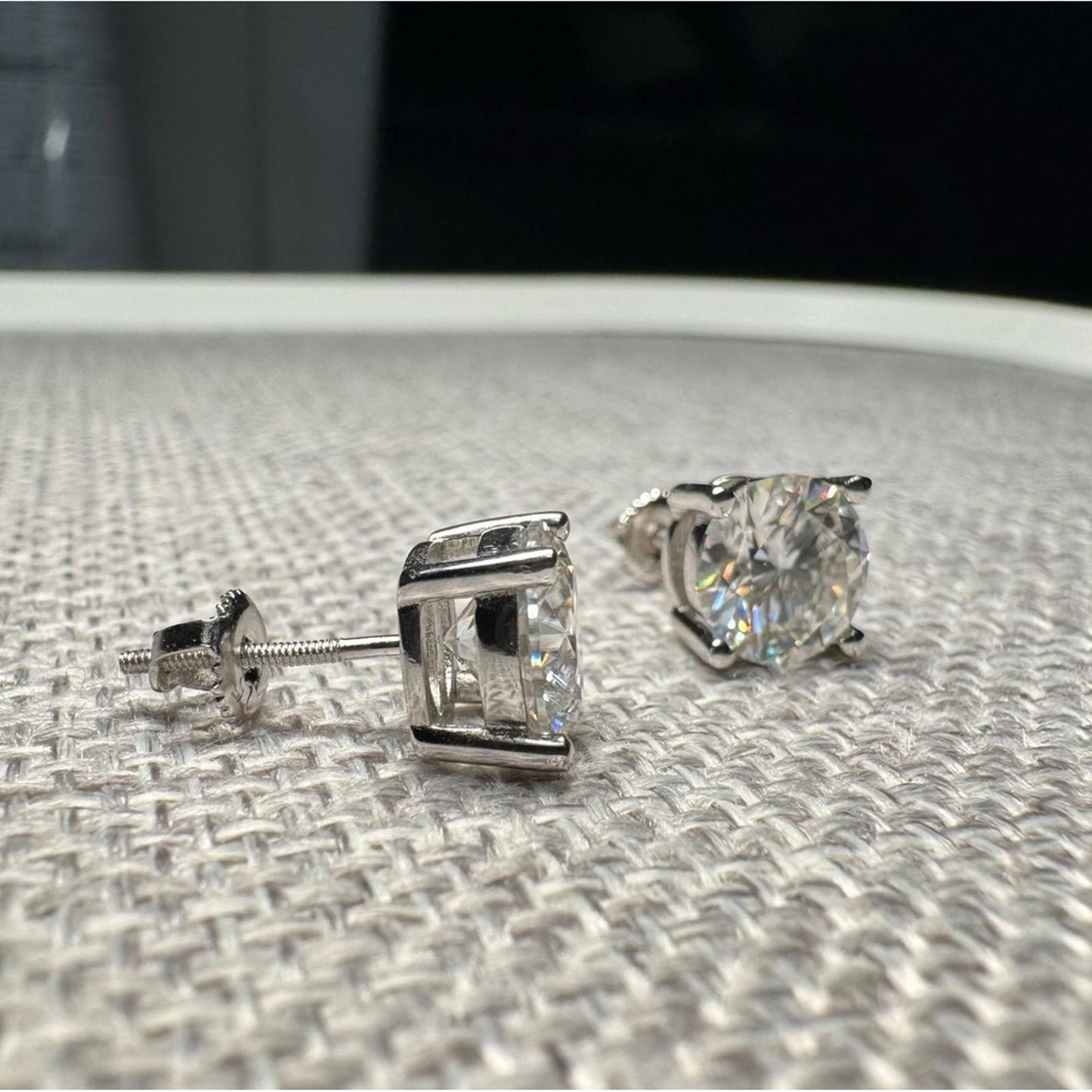 4.00 carat Moissanite 925 Sterling Silver Stud Earrings