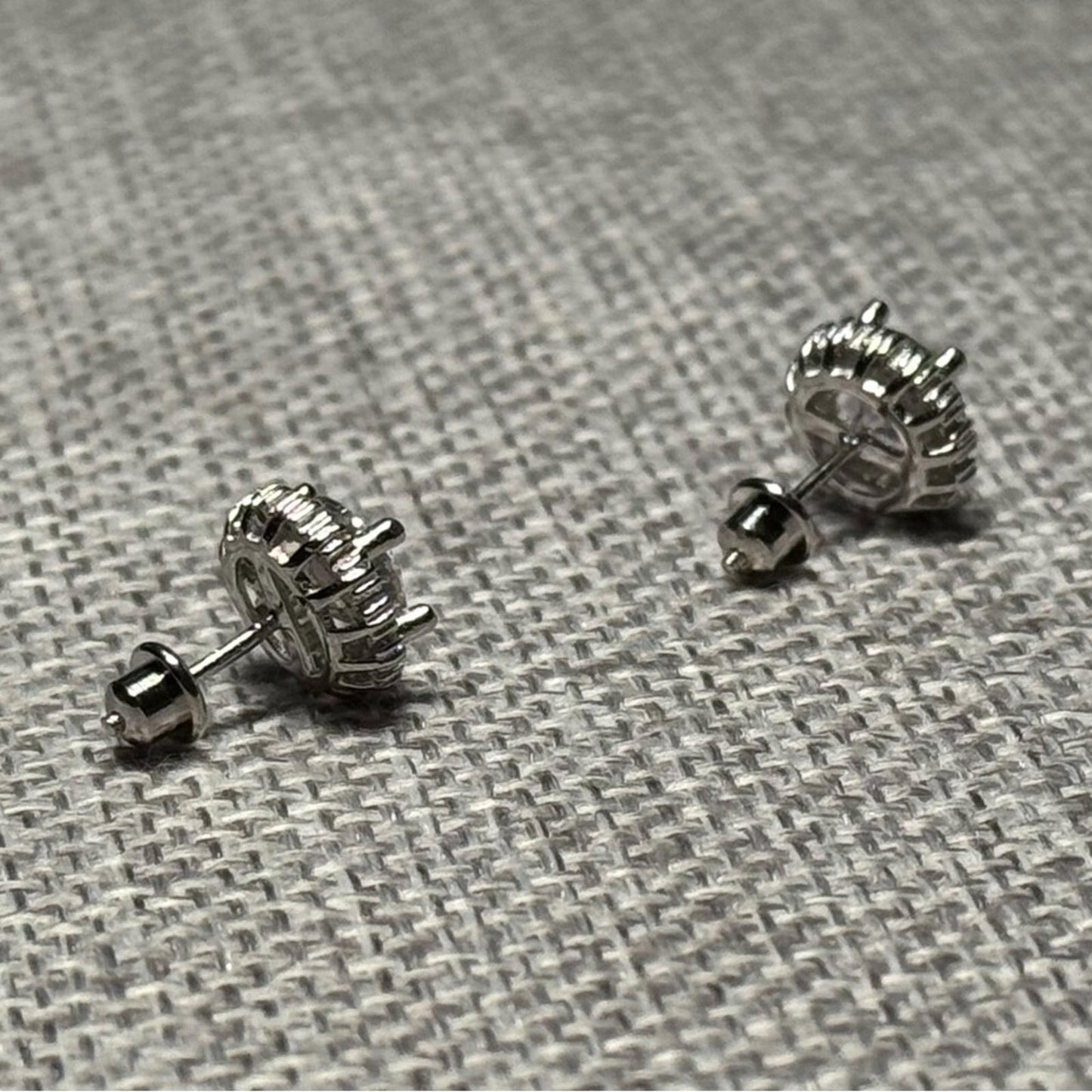 2.00 carat Moissanite 925 Sterling Silver Halo Floral Studs Earrings with Screw Backs