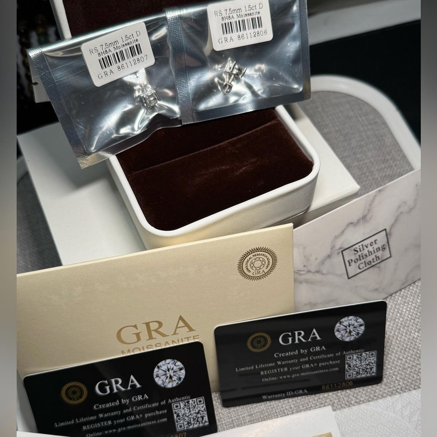 3.00 carat Moissanite 925 Sterling Silver Stud Earrings with Screw Backs