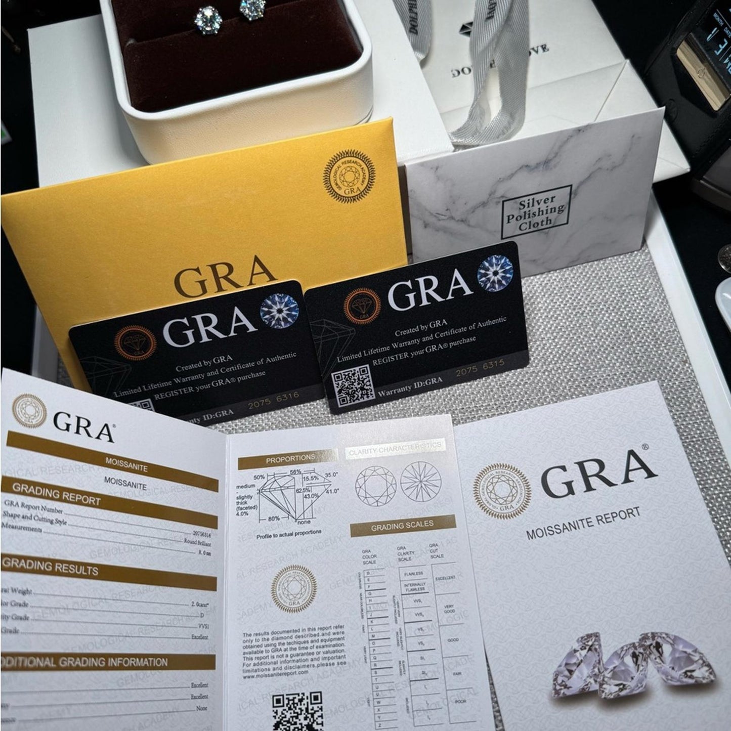 4.00 carat Moissanite 925 Sterling Silver Stud Earrings with Screw Backs