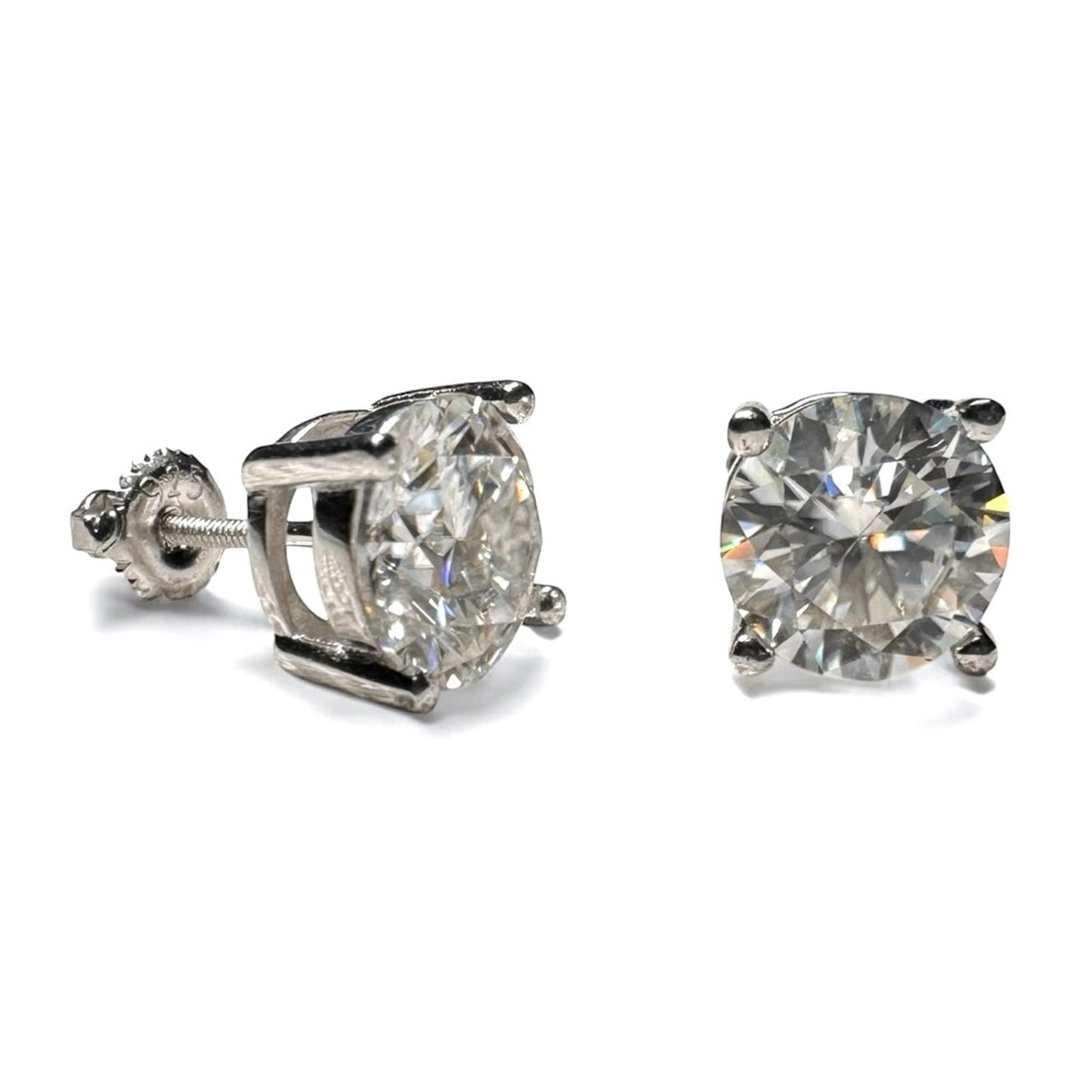 4.00 carat Moissanite 925 Sterling Silver Stud Earrings