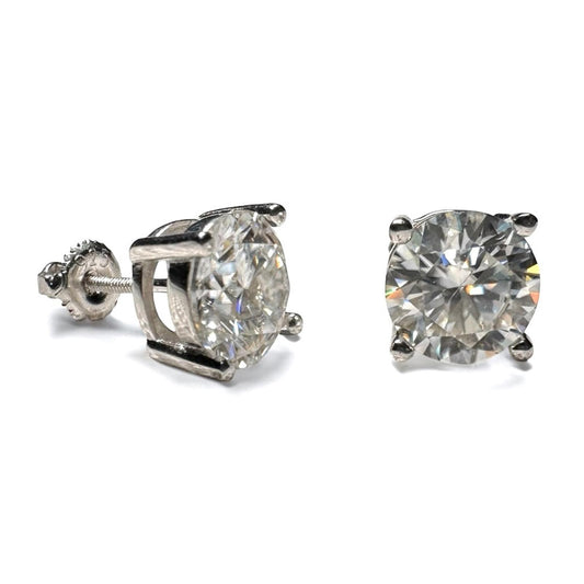 4.00 carat Moissanite 925 Sterling Silver Stud Earrings
